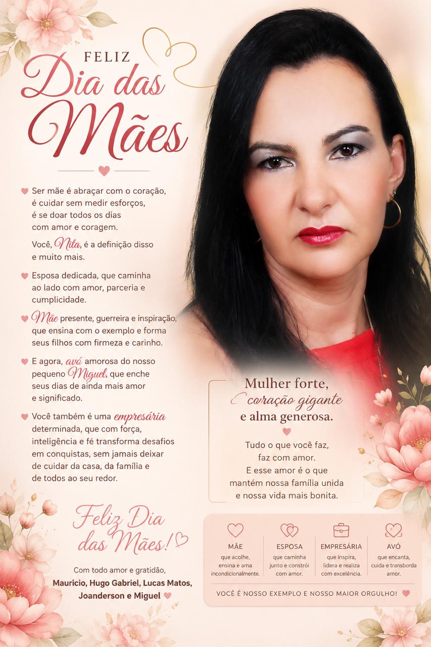 Uma homenagem a uma mulher de força, amor e inspiração