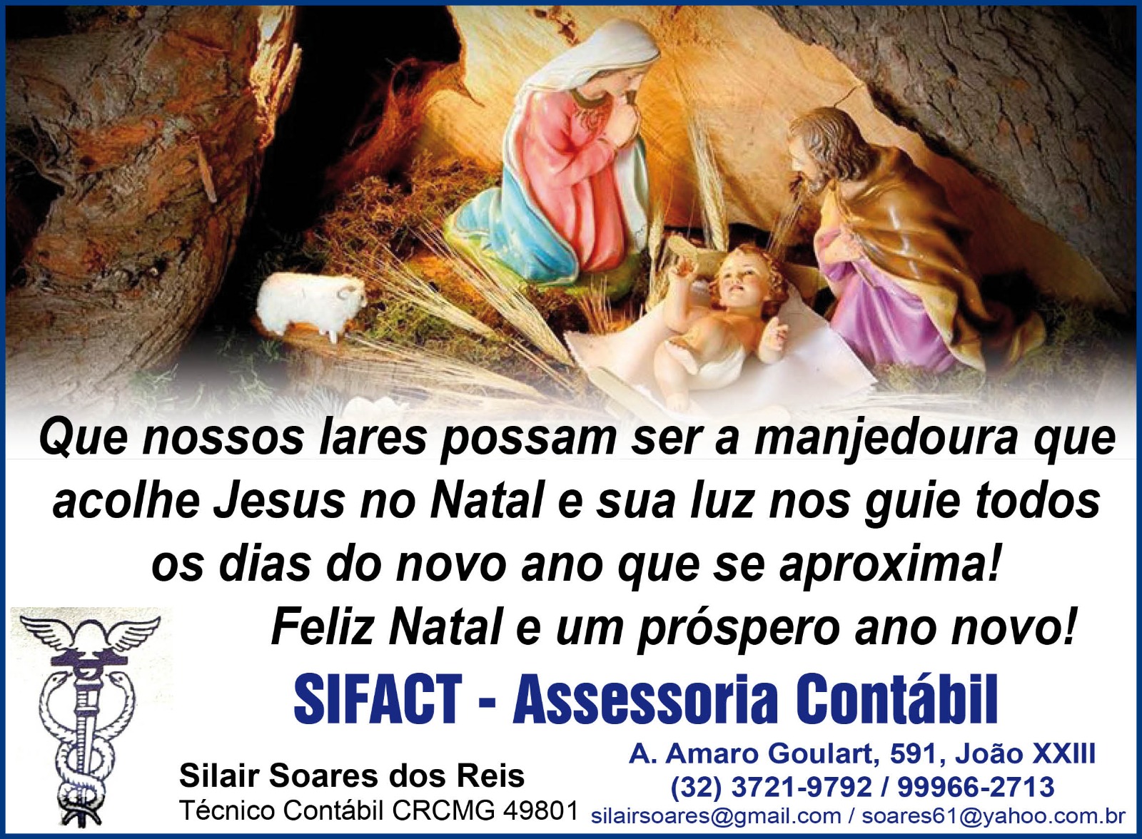 SIFAT – Assesoria Contábil deseja um Feliz Natal e um próspero Ano Novo