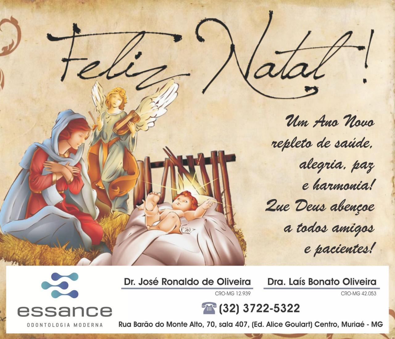 Um Natal de paz e esperança, são os votos da Essance Odontologia Moderna