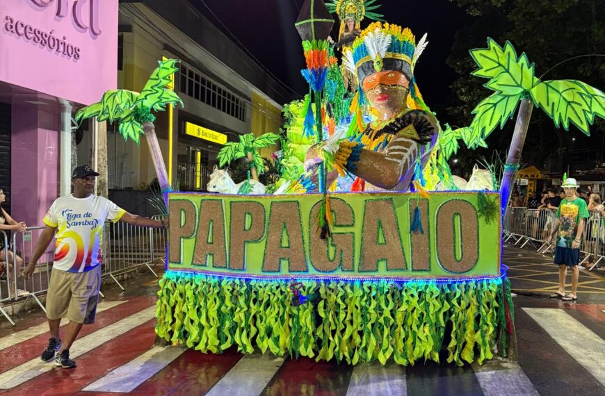 No Berço Esplêndido da Criação, Papagaio Pinta a Esperança com as Cores da Imaginação